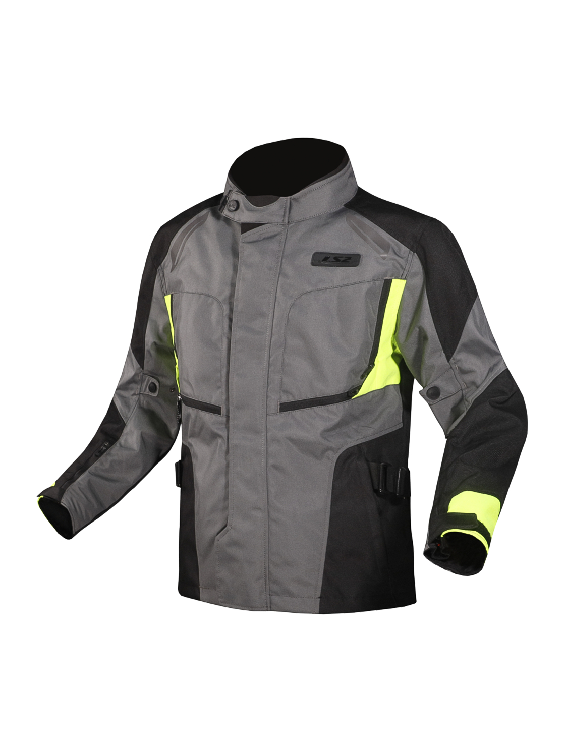 LS2 PHASE MAN JACKET GREY BLACK YELLOW