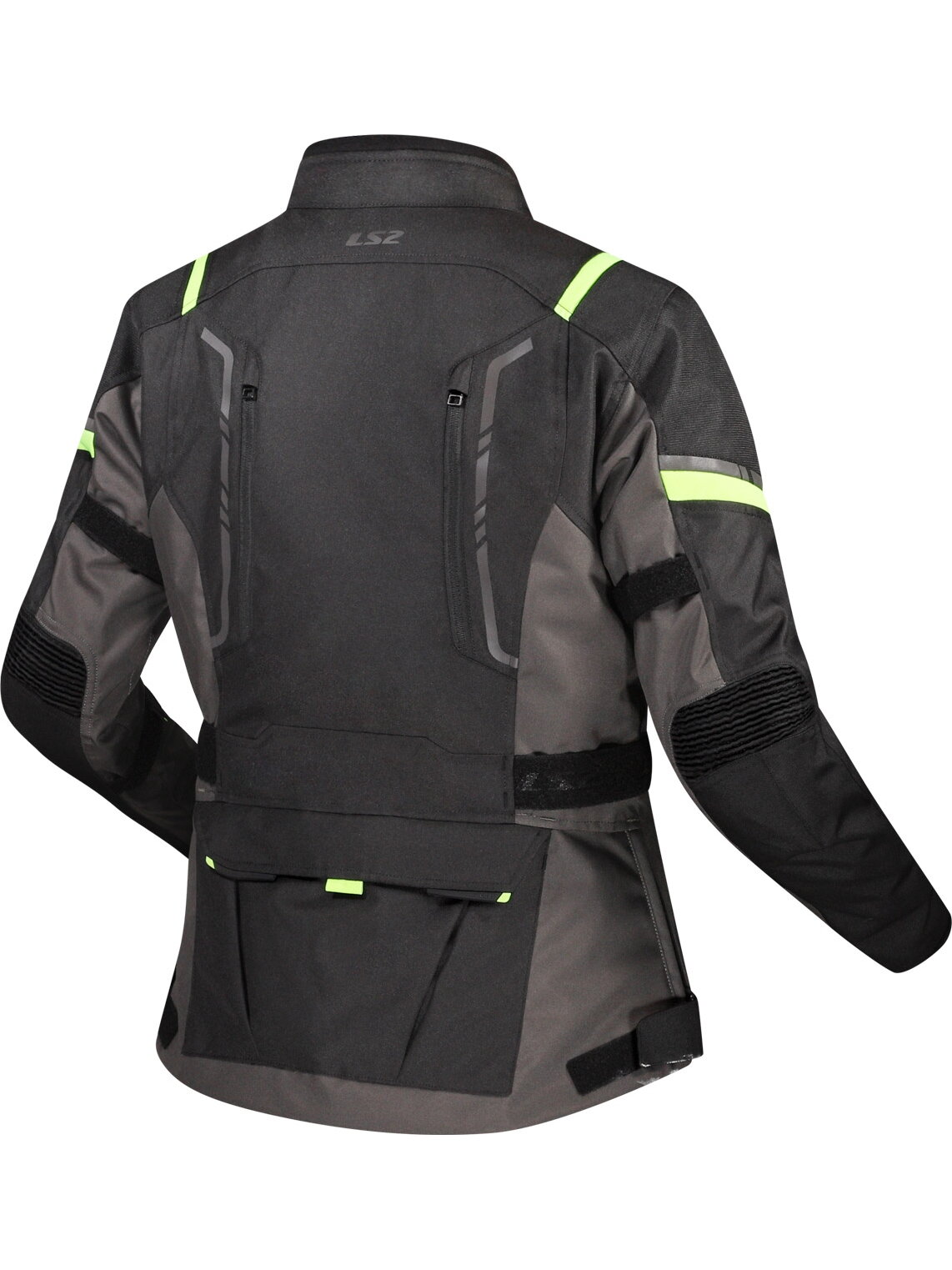 LS2 NARVIK LADY JACKET GREY BLACK H-V YELLOW 1