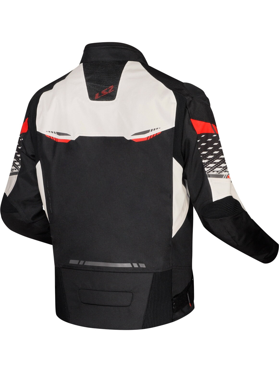 LS2 APEX MAN JACKET BLACK WHITE RED 1