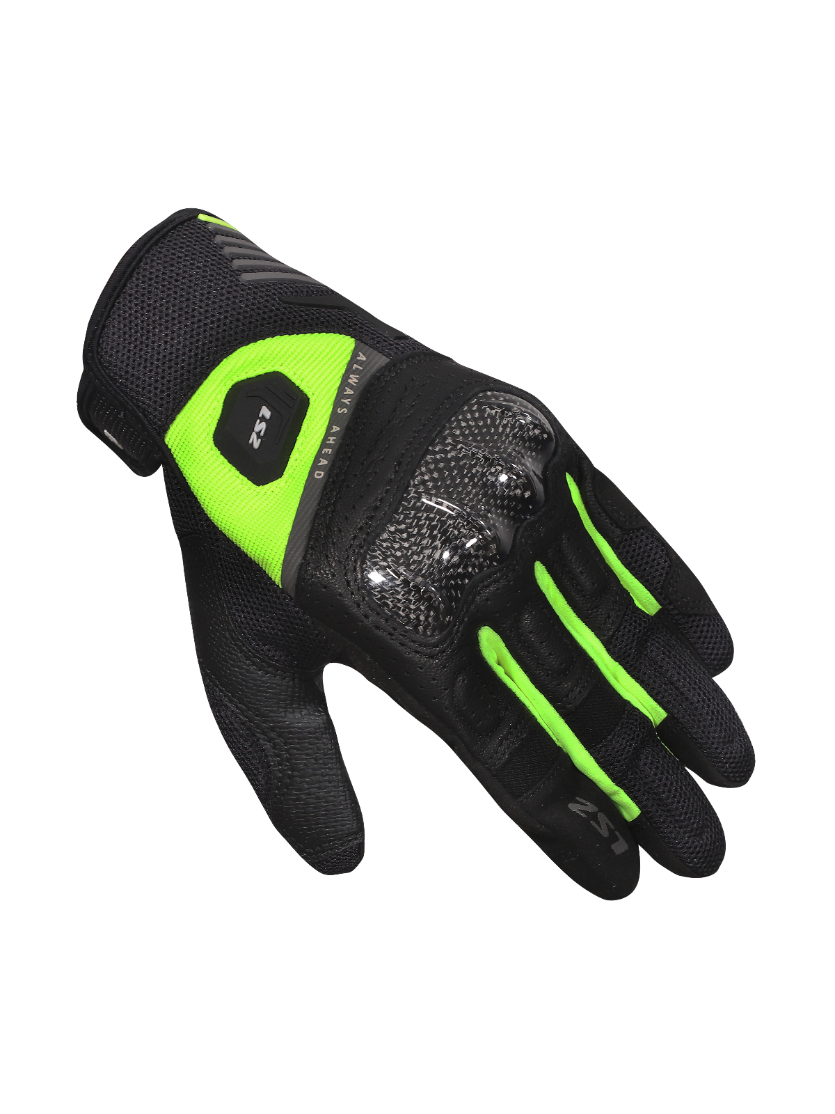 LS2 ATOM MAN GLOVES BLACK H-V YELLOW LS2 ATOM MAN GLOVES BLACK H-V YELLOW