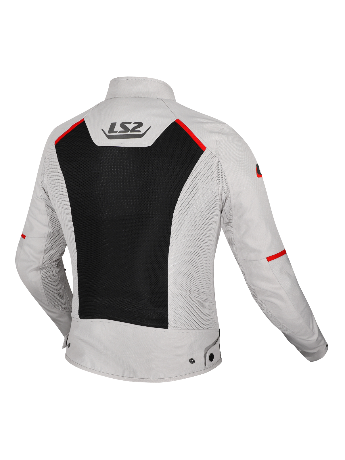 LS2 BREEZE LADY JACKET GREY BLACK RED 1