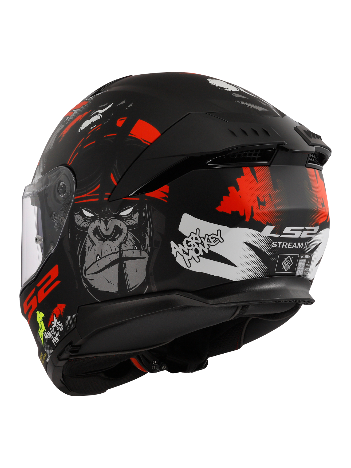LS2 FF808 STREAM II ANGRY MONKEY M.BLACK RED-06 2 LS2 FF808 STREAM II ANGRY MONKEY M.BLACK RED-06 2