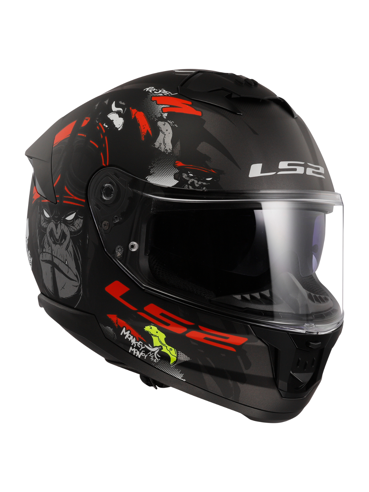 LS2 FF808 STREAM II ANGRY MONKEY M.BLACK RED-06 6 LS2 FF808 STREAM II ANGRY MONKEY M.BLACK RED-06 6