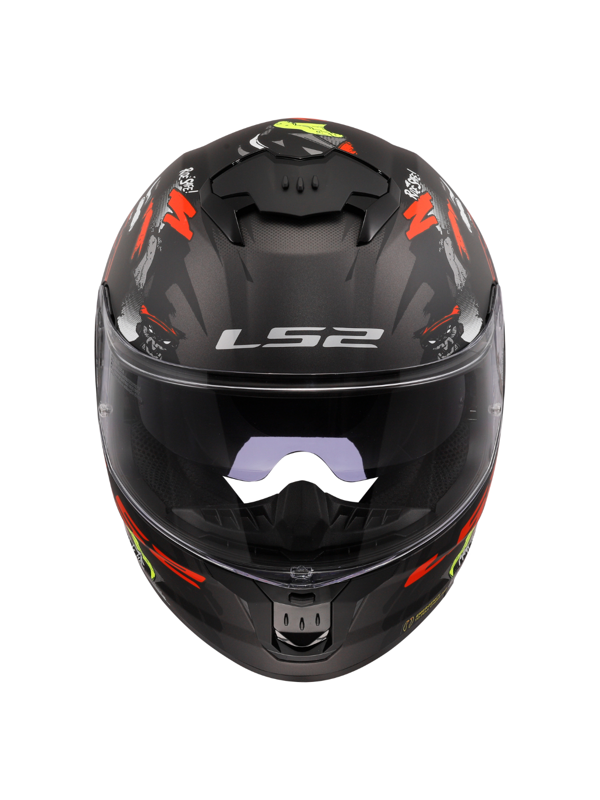 LS2 FF808 STREAM II ANGRY MONKEY M.BLACK RED-06 7