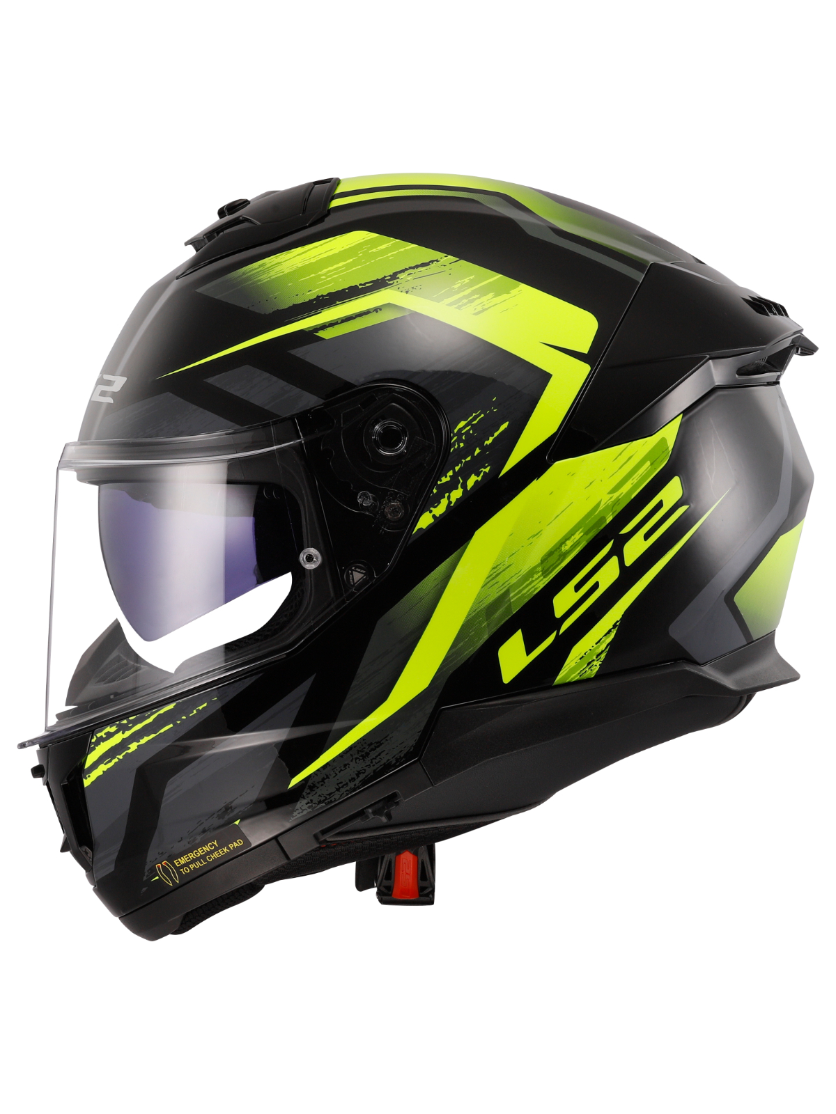LS2 FF808 STREAM II FURY BLACK H-V YELLOW-06 1 LS2 FF808 STREAM II FURY BLACK H-V YELLOW-06 1