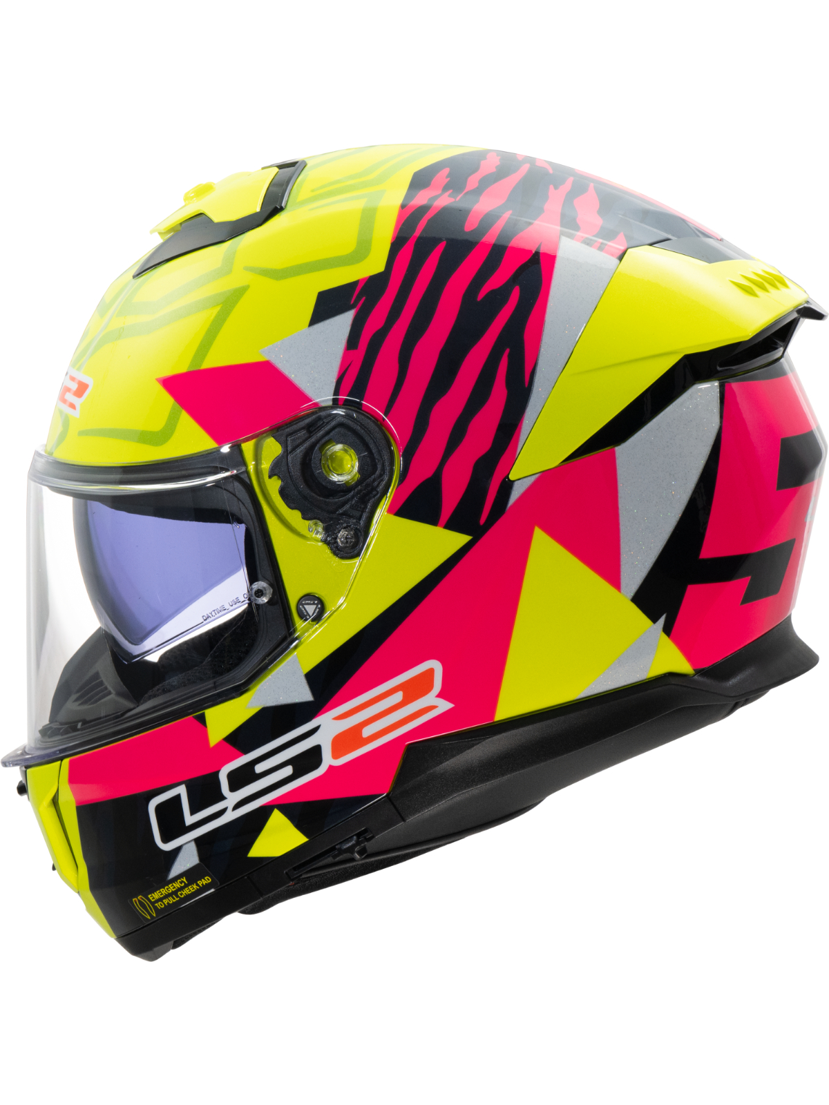 LS2 FF808 STREAM II TIGER H-V YELLOW PINK-06 2 LS2 FF808 STREAM II TIGER H-V YELLOW PINK-06 2