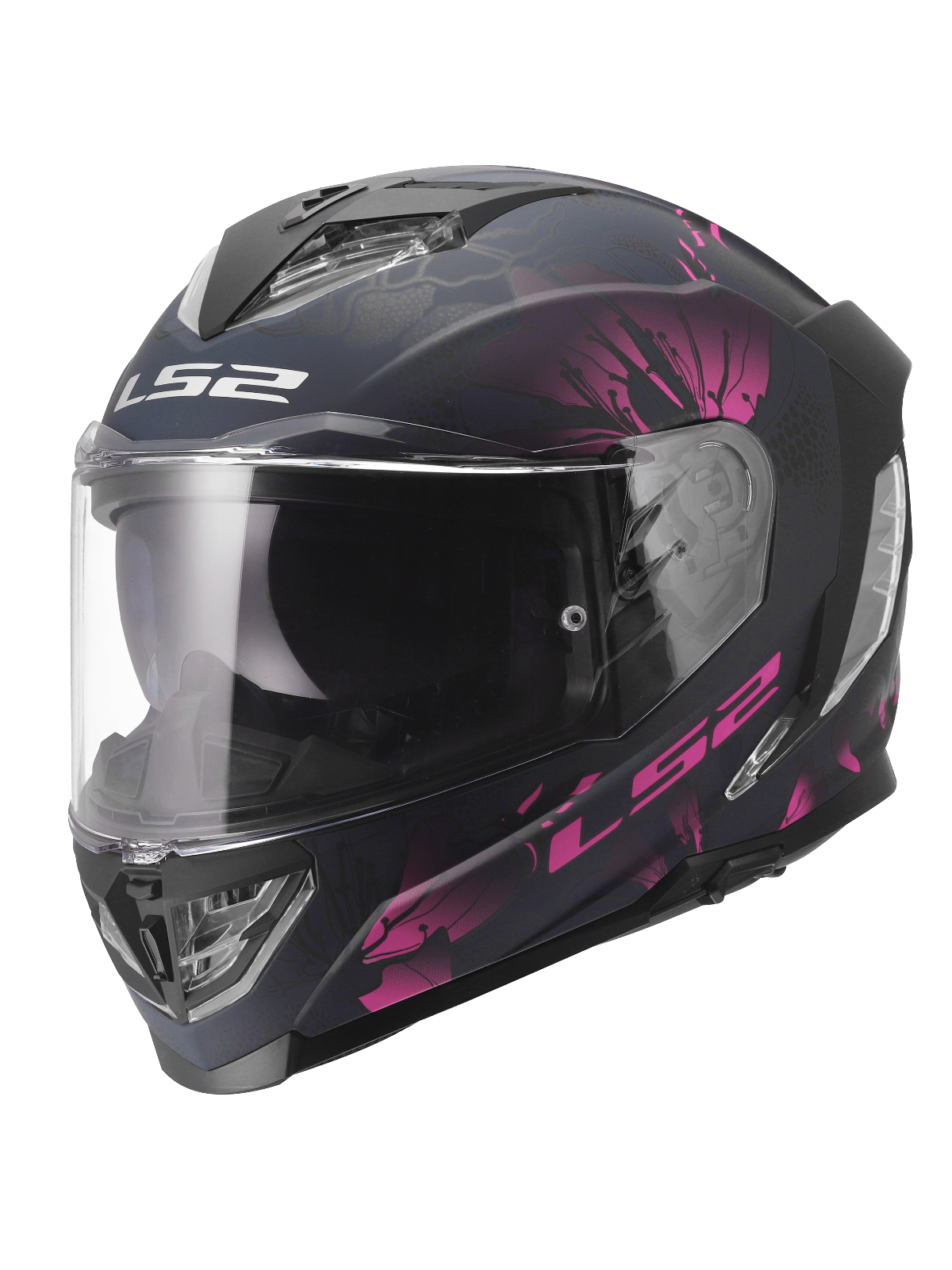 LS2 FF818 STORM III BURST BLACK PINK 1 LS2 FF818 STORM III BURST BLACK PINK 1