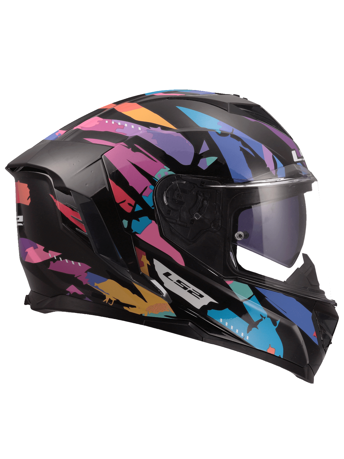 LS2 FF818 STORM III KAOS BLACK PURPLE BLUE 6