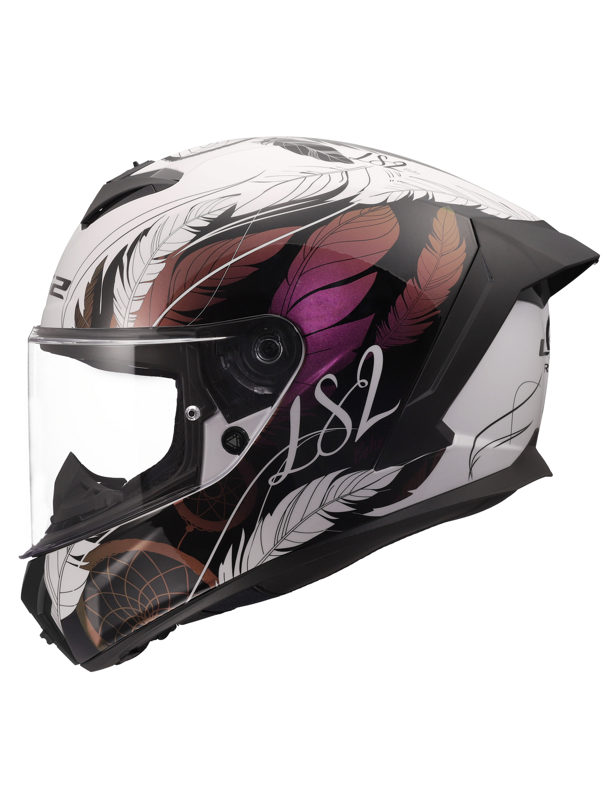 LS2 FF820 RAPID III BOHO WHITE BLACK PINK 1 LS2 FF820 RAPID III BOHO WHITE BLACK PINK 1