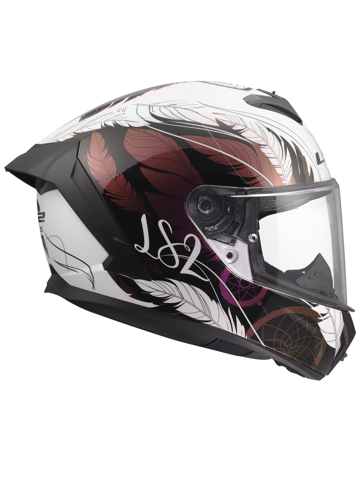 LS2 FF820 RAPID III BOHO WHITE BLACK PINK 4 LS2 FF820 RAPID III BOHO WHITE BLACK PINK 4