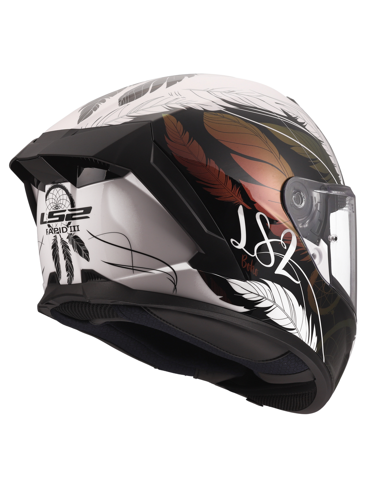 LS2 FF820 RAPID III BOHO WHITE BLACK PINK 5
