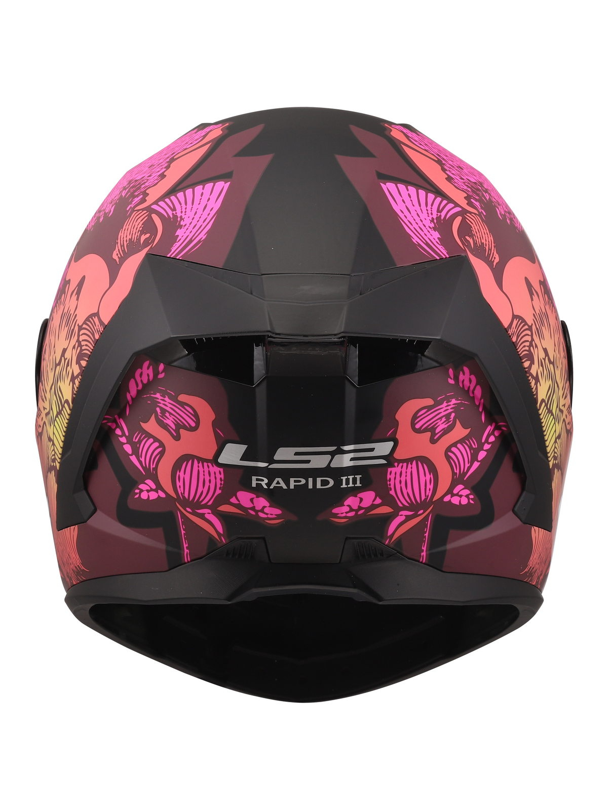 LS2 FF820 RAPID III POPPIES II BLACK PINK 5