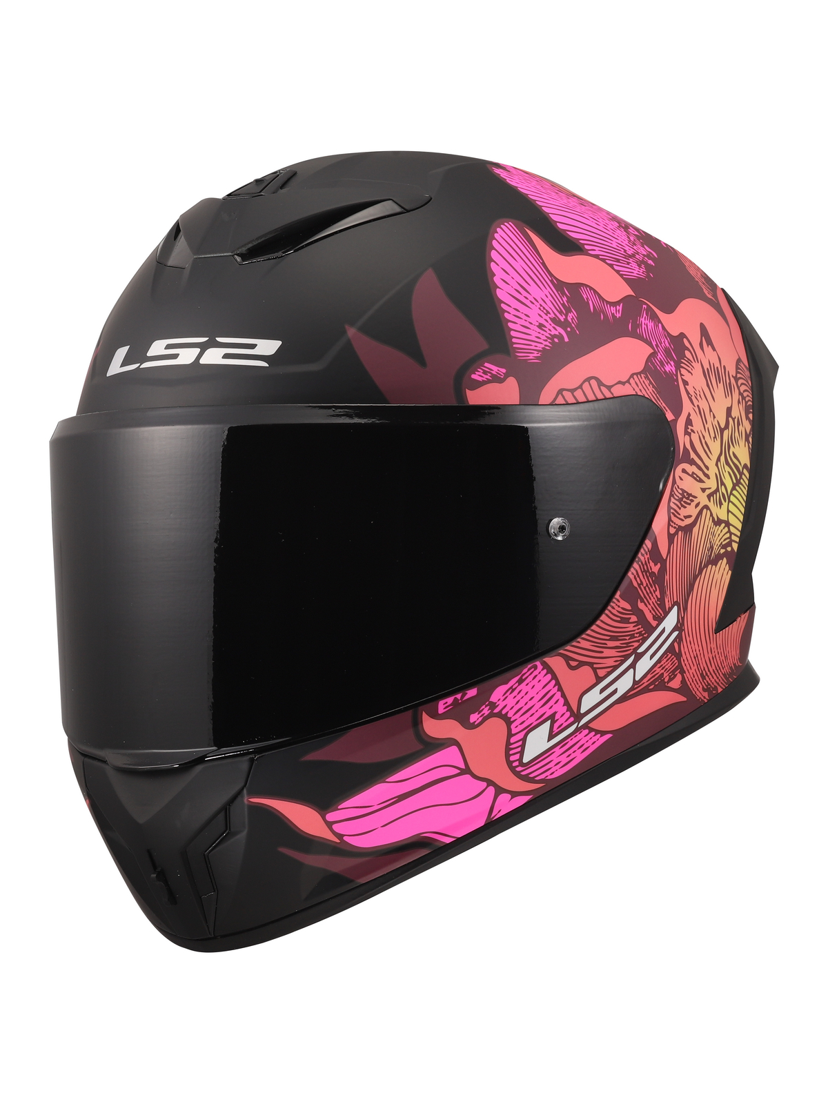 LS2 FF820 RAPID III POPPIES II BLACK PINK 6