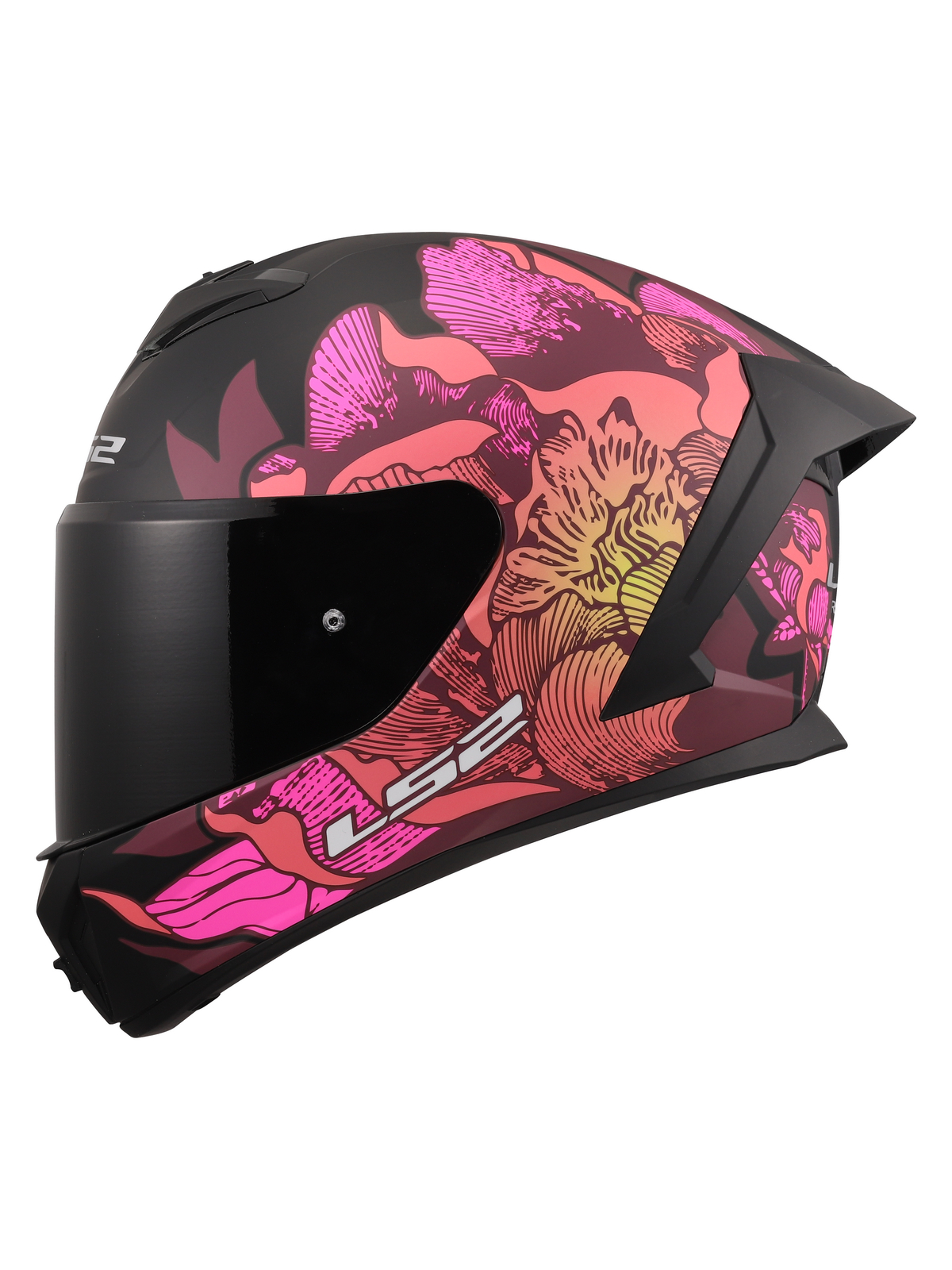 LS2 FF820 RAPID III POPPIES II BLACK PINK 1 LS2 FF820 RAPID III POPPIES II BLACK PINK 1