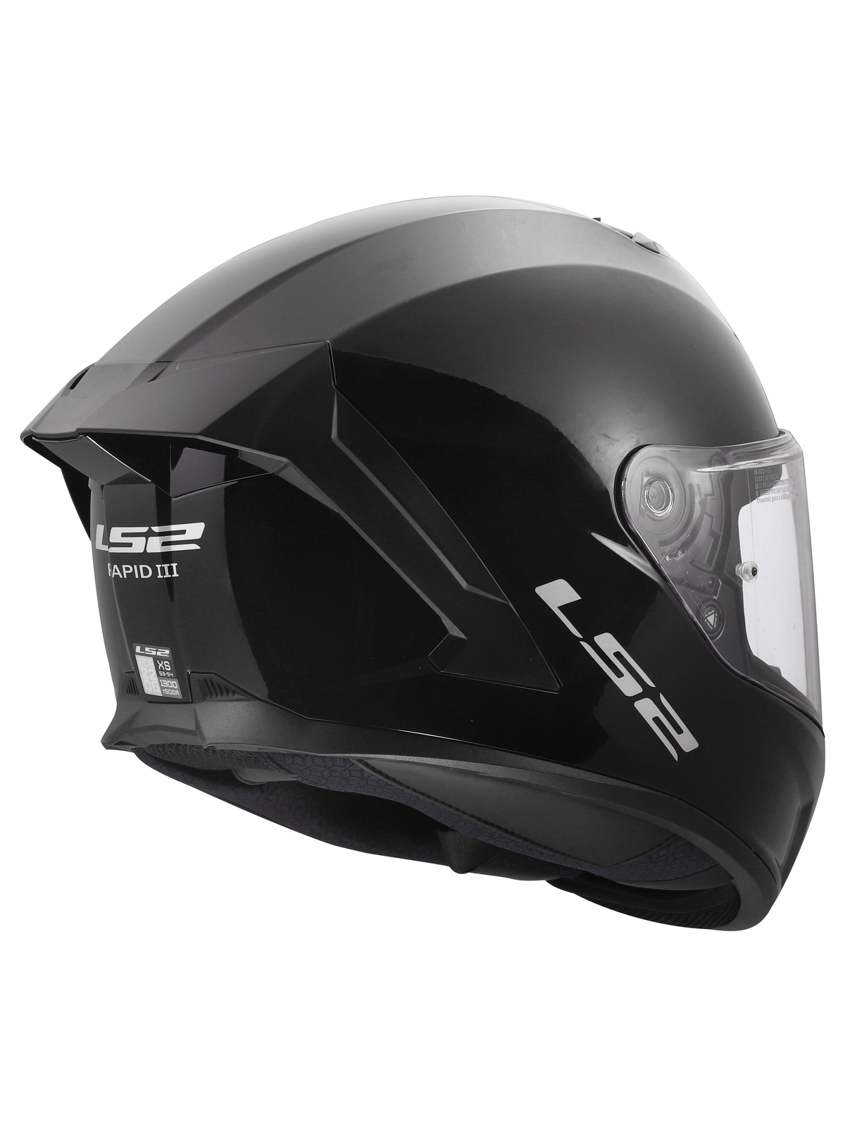 LS2 FF820 RAPID III SOLID GLOSS BLACK 8