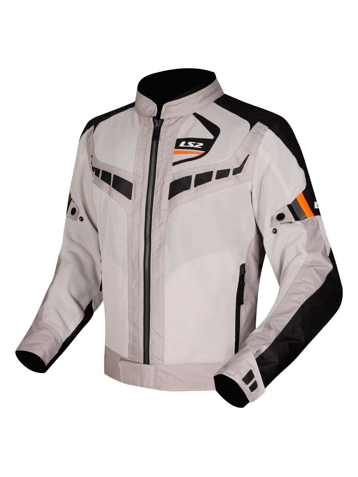 LS2 GARDA AIR MAN JACKET BLACK GREY H-V ORANGE LS2 GARDA AIR MAN JACKET BLACK GREY H-V ORANGE