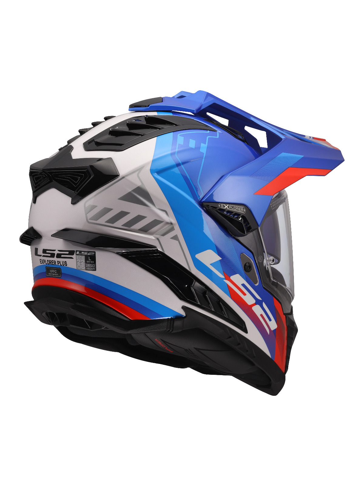 LS2 MX701 EXPLORER HEXA WHITE BLUE RED-06 2 LS2 MX701 EXPLORER HEXA WHITE BLUE RED-06 2