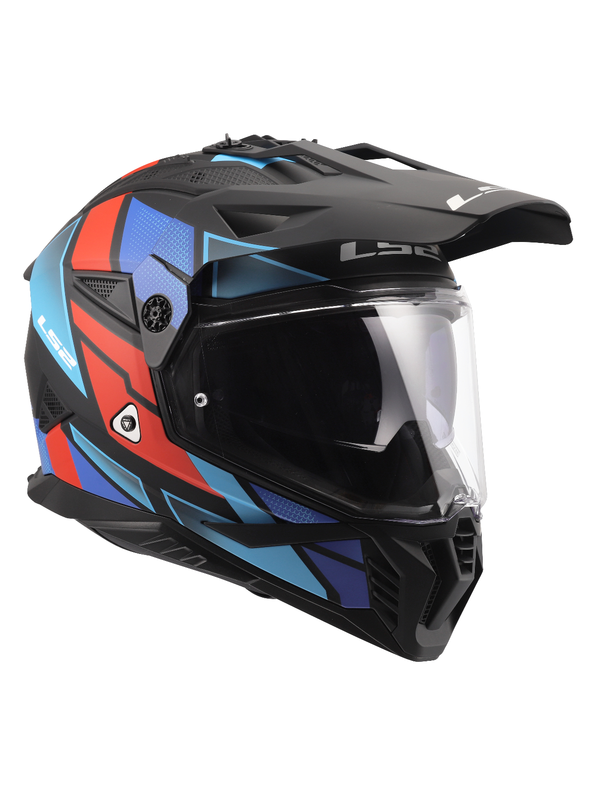LS2 MX702 PIONEER II BLOCK BLACK RED BLUE-06 2