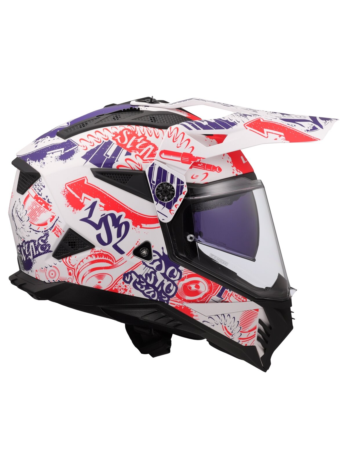 LS2 MX702 PIONEER II FANTASY WHITE RED BLUE-06 5