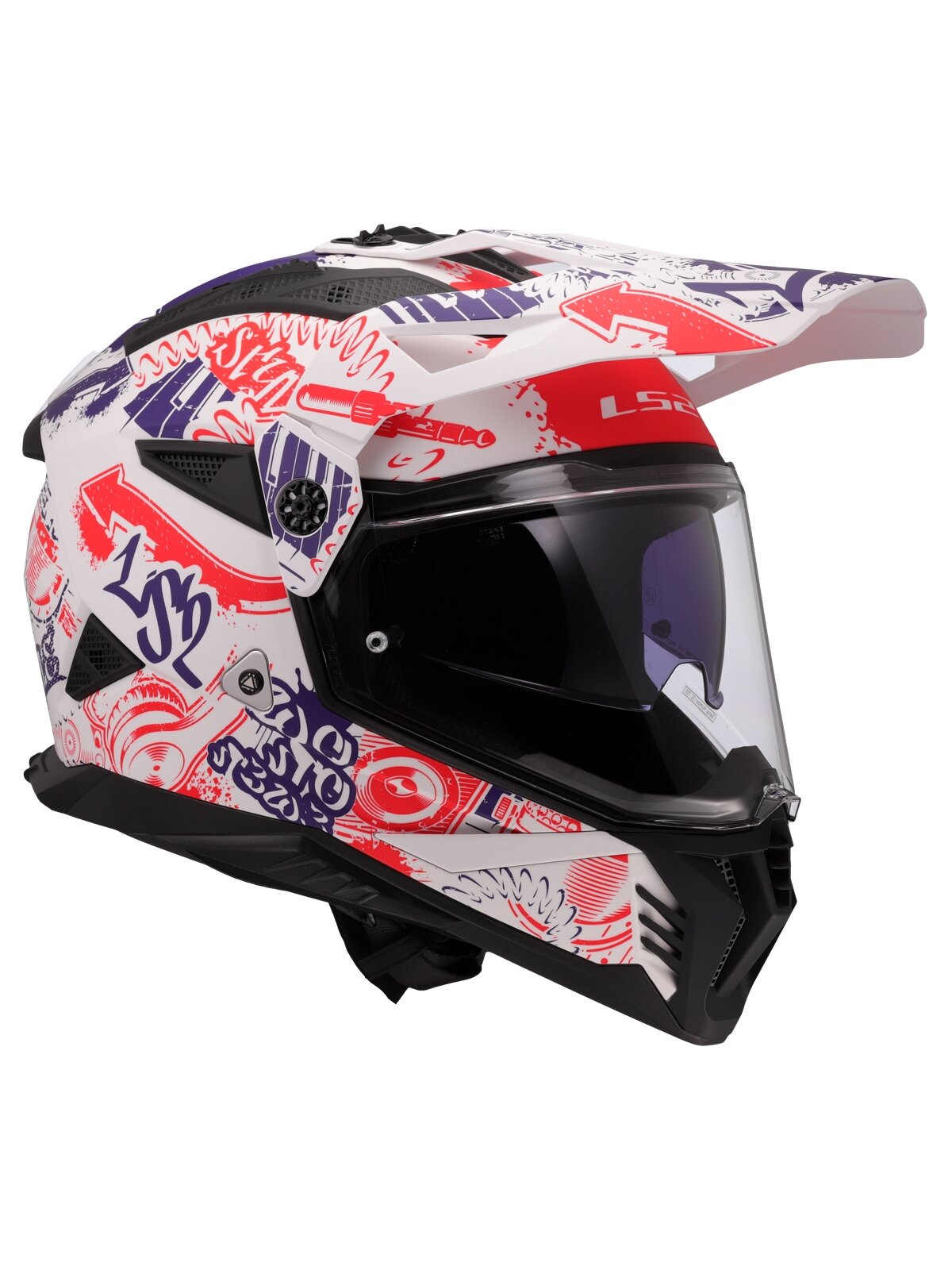 LS2 MX702 PIONEER II FANTASY WHITE RED BLUE-06 6