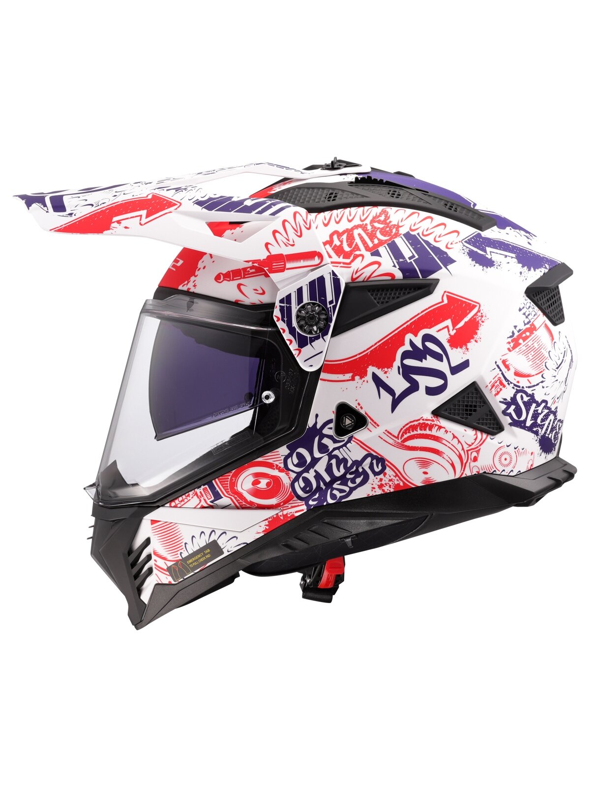 LS2 MX702 PIONEER II FANTASY WHITE RED BLUE-06 1 LS2 MX702 PIONEER II FANTASY WHITE RED BLUE-06 1