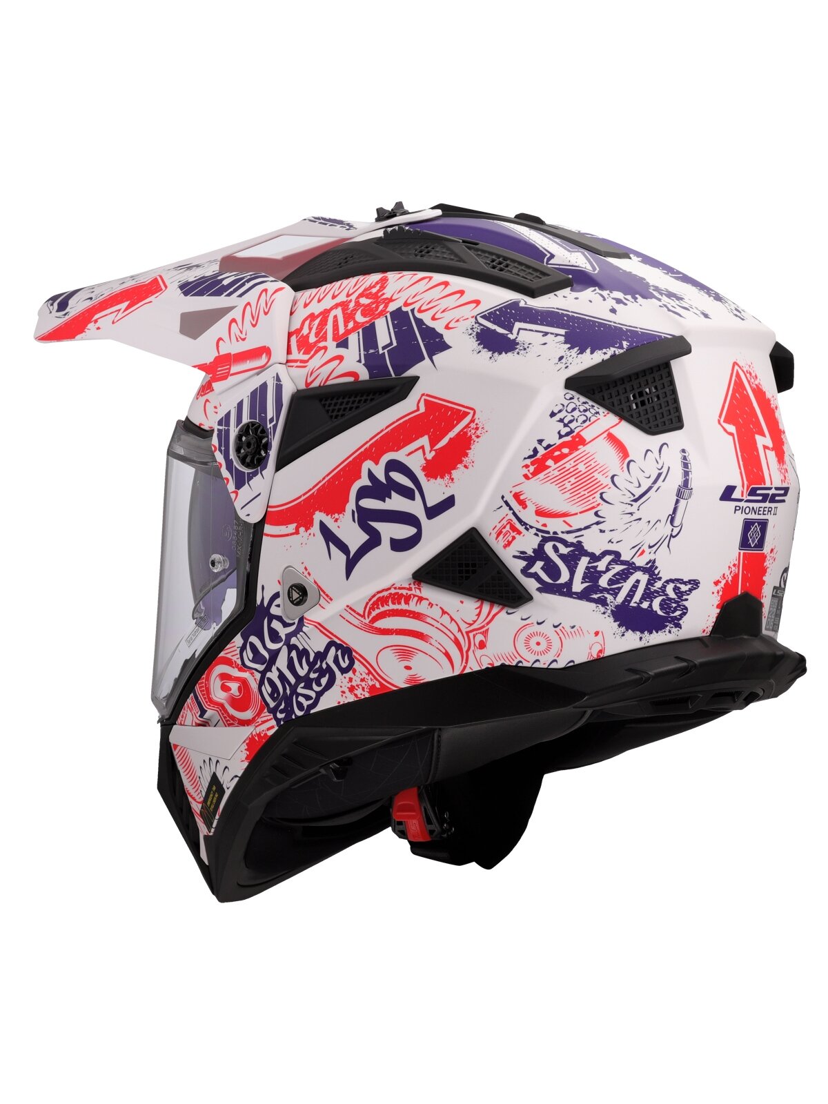 LS2 MX702 PIONEER II FANTASY WHITE RED BLUE-06 2 LS2 MX702 PIONEER II FANTASY WHITE RED BLUE-06 2