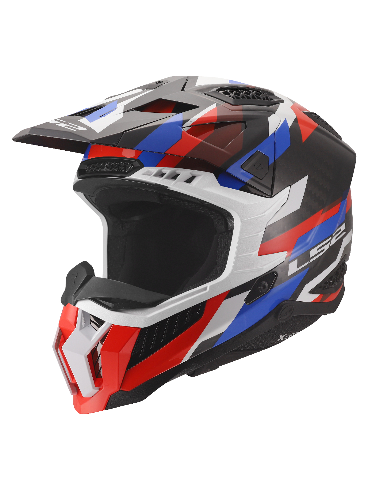 LS2 MX703 X-FORCE PHANTOM WHITE BLUE RED-06 LS2 MX703 X-FORCE PHANTOM WHITE BLUE RED-06
