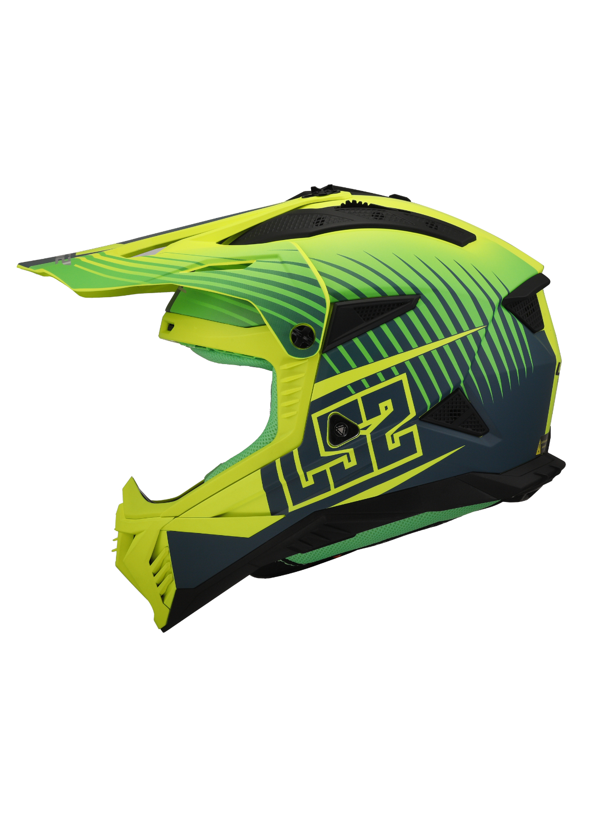 LS2 MX708 FAST II DUCK M.H-V GREEN H-V YELL.-06 6 LS2 MX708 FAST II DUCK M.H-V GREEN H-V YELL.-06 6