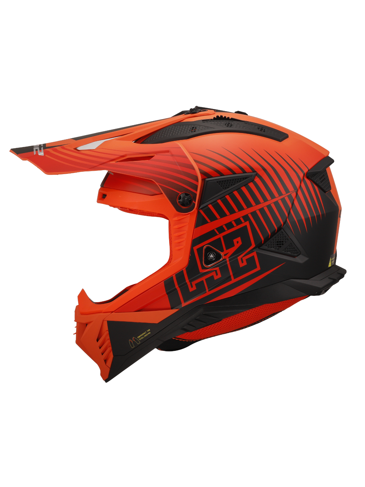 LS2 MX708 FAST II DUCK M.H-V ORANGE RED-06 2 LS2 MX708 FAST II DUCK M.H-V ORANGE RED-06 2