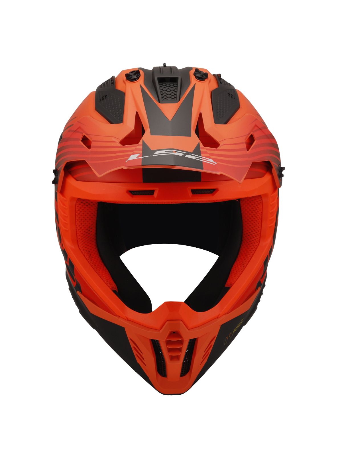 LS2 MX708 FAST II DUCK M.H-V ORANGE RED-06 4
