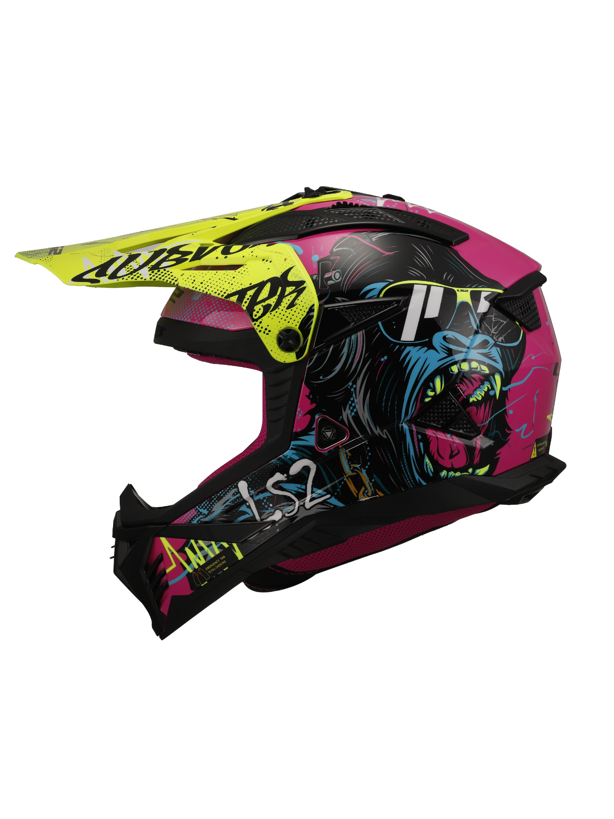 LS2 MX708 FAST II GORILLA PURPLE H-V YELLOW-06 2