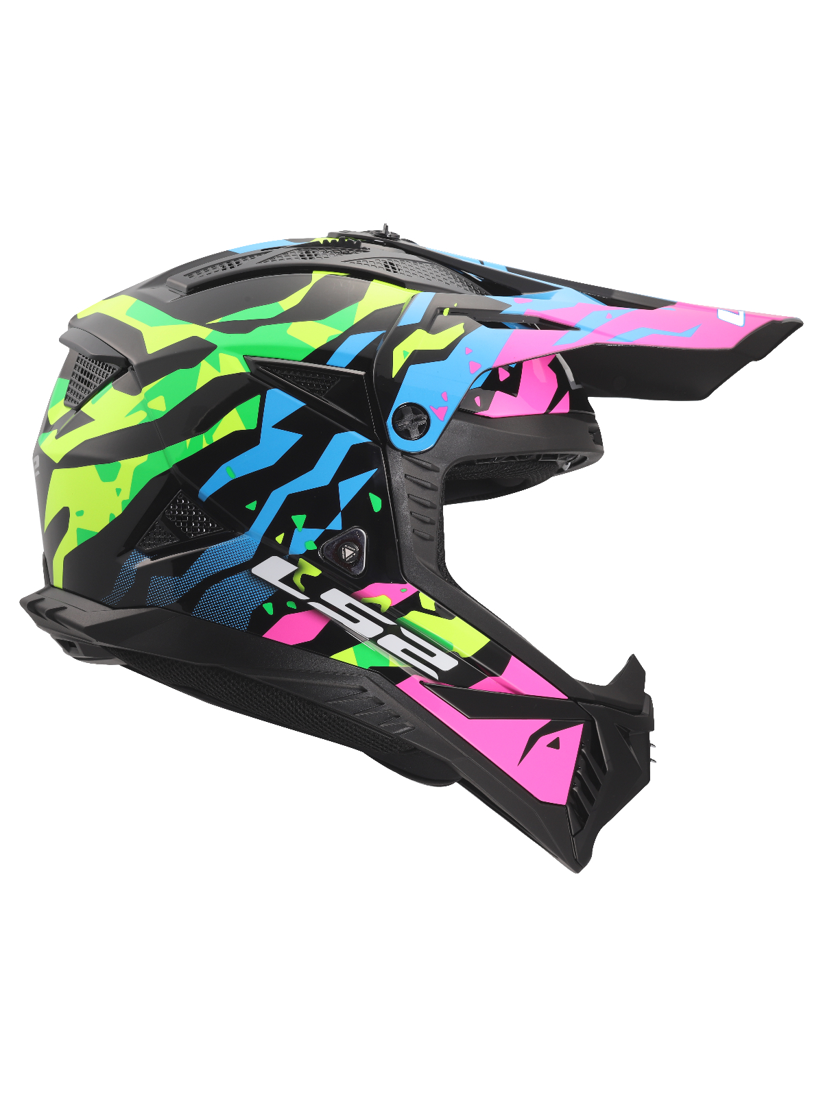 LS2 MX708 FAST II GROTESK BLUE PINK GREEN-06 6 LS2 MX708 FAST II GROTESK BLUE PINK GREEN-06 6