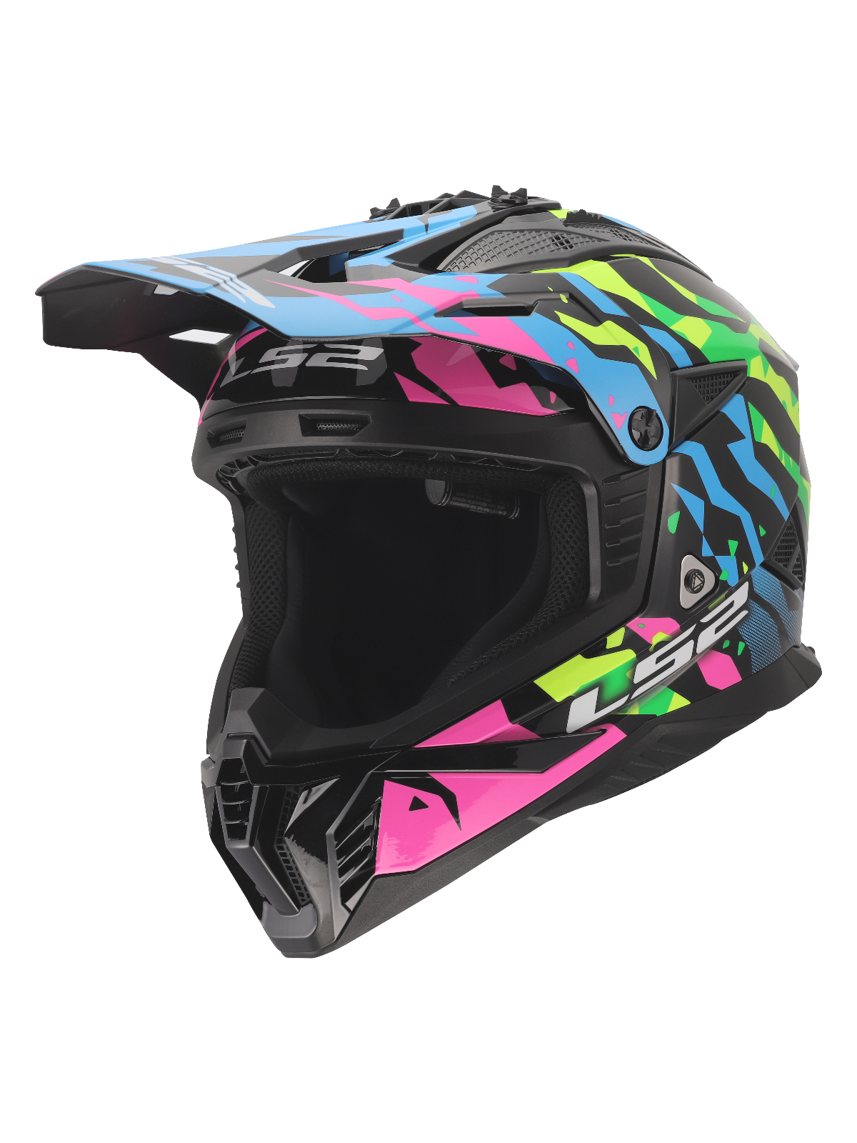 LS2 MX708 FAST II GROTESK BLUE PINK GREEN-06 LS2 MX708 FAST II GROTESK BLUE PINK GREEN-06