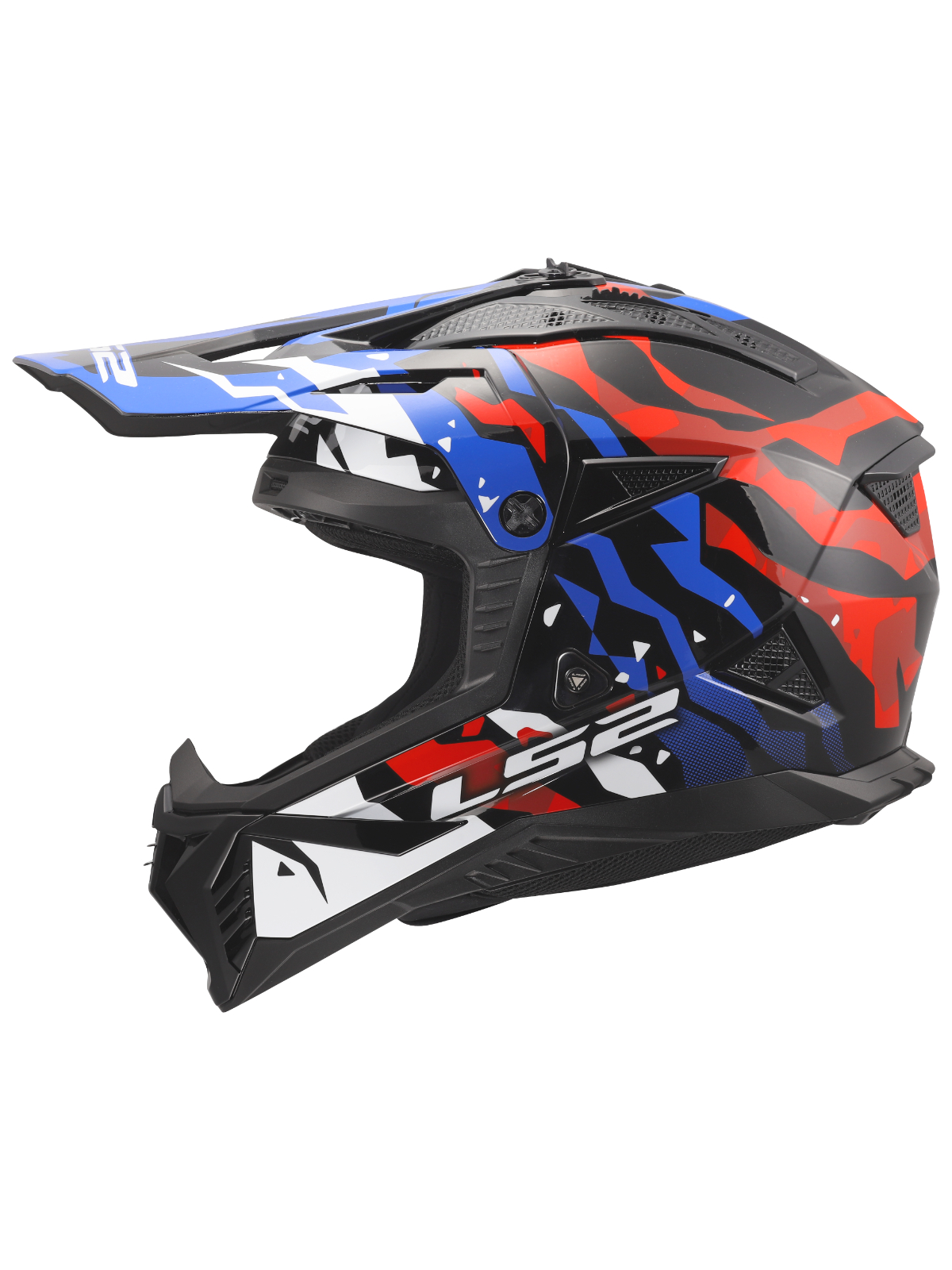 LS2 MX708 FAST II GROTESK WHITE BLUE RED-06 6