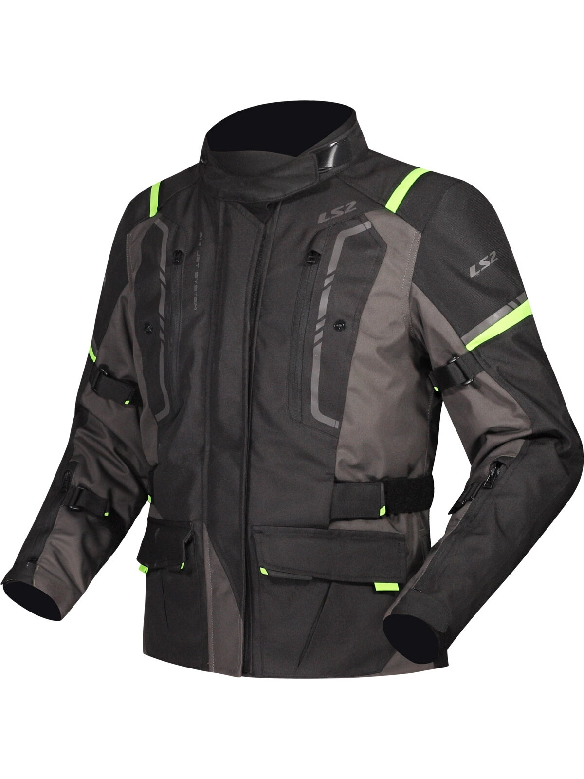 LS2 NARVIK LADY JACKET GREY BLACK H-V YELLOW LS2 NARVIK LADY JACKET GREY BLACK H-V YELLOW