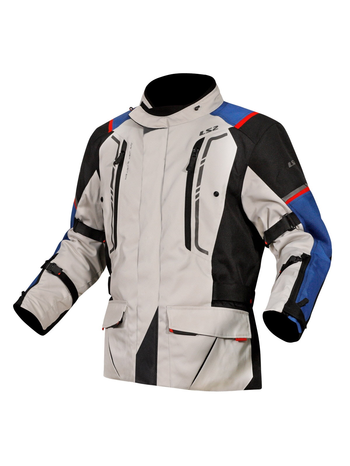 LS2 NARVIK MAN JACKET BLUE BLACK GREY RED