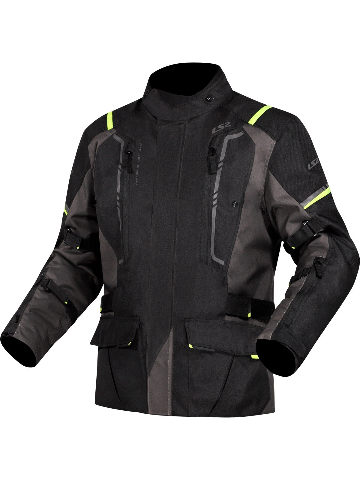 LS2 NARVIK MAN JACKET GREY BLACK H-V YELLOW LS2 NARVIK MAN JACKET GREY BLACK H-V YELLOW