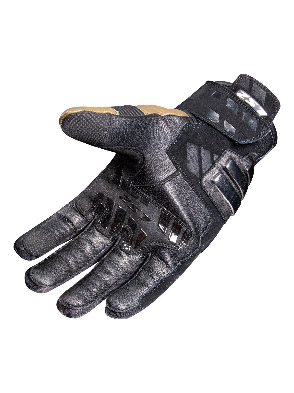 LS2 OCTANE WP LEATHER MAN GLOVES BLACK BROWN 1