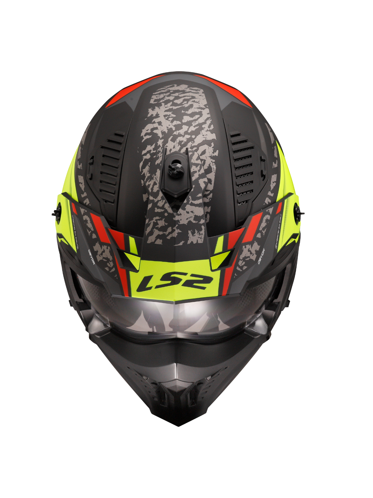 LS2 OF606 DRIFTER DEVOR M.BLACK H-V YELLOW-06 1