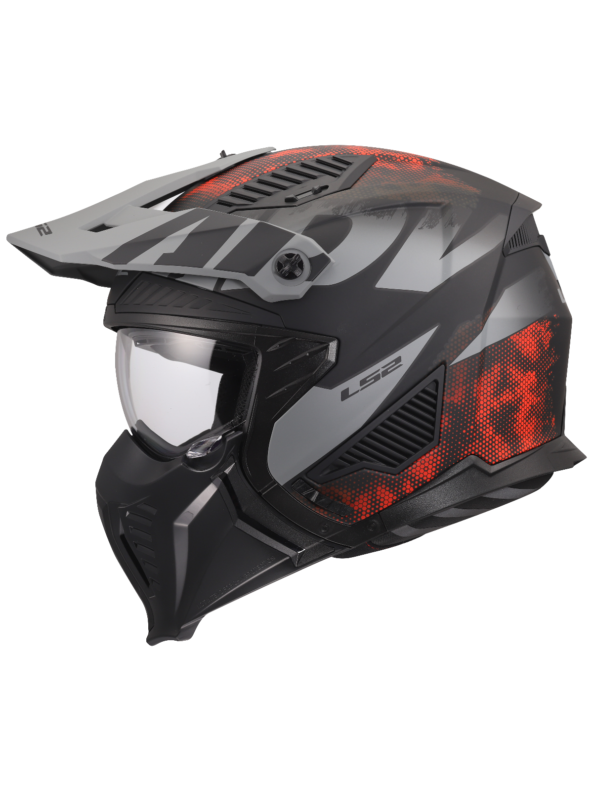 LS2 OF606 DRIFTER GAS GREY RED-06 9 LS2 OF606 DRIFTER GAS GREY RED-06 9