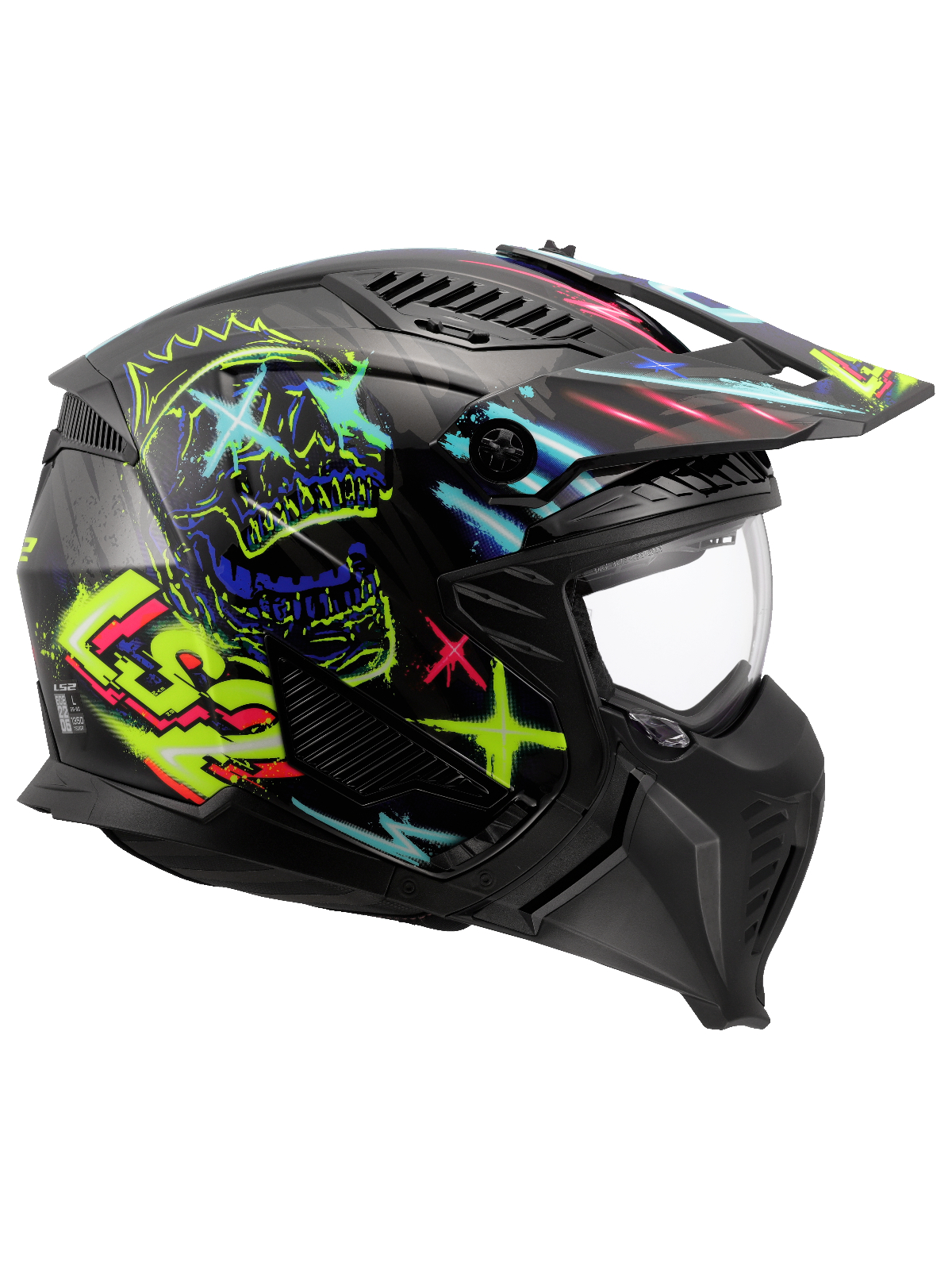LS2 OF606 DRIFTER RAYZ BLACK BLUE-06 2
