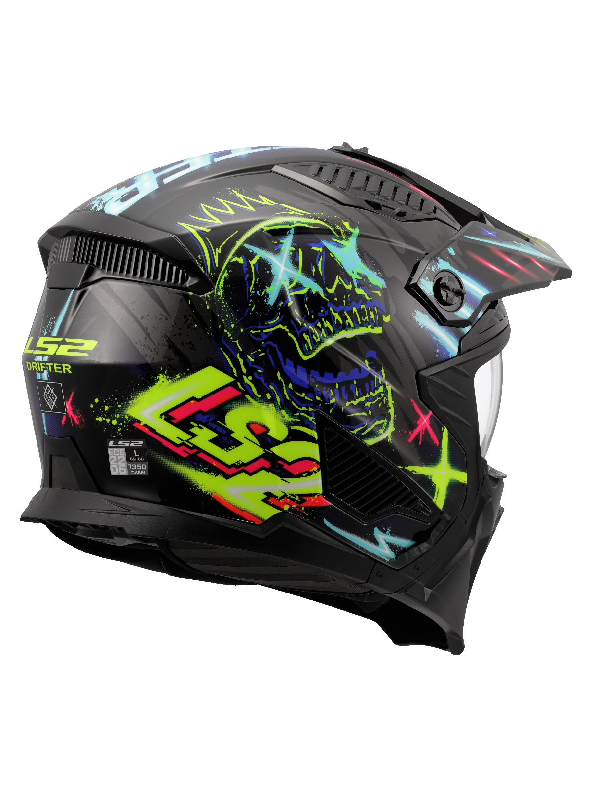 LS2 OF606 DRIFTER RAYZ BLACK BLUE-06 4 LS2 OF606 DRIFTER RAYZ BLACK BLUE-06 4