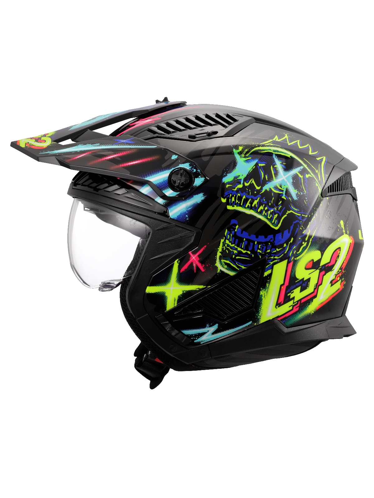 LS2 OF606 DRIFTER RAYZ BLACK BLUE-06 8 LS2 OF606 DRIFTER RAYZ BLACK BLUE-06 8