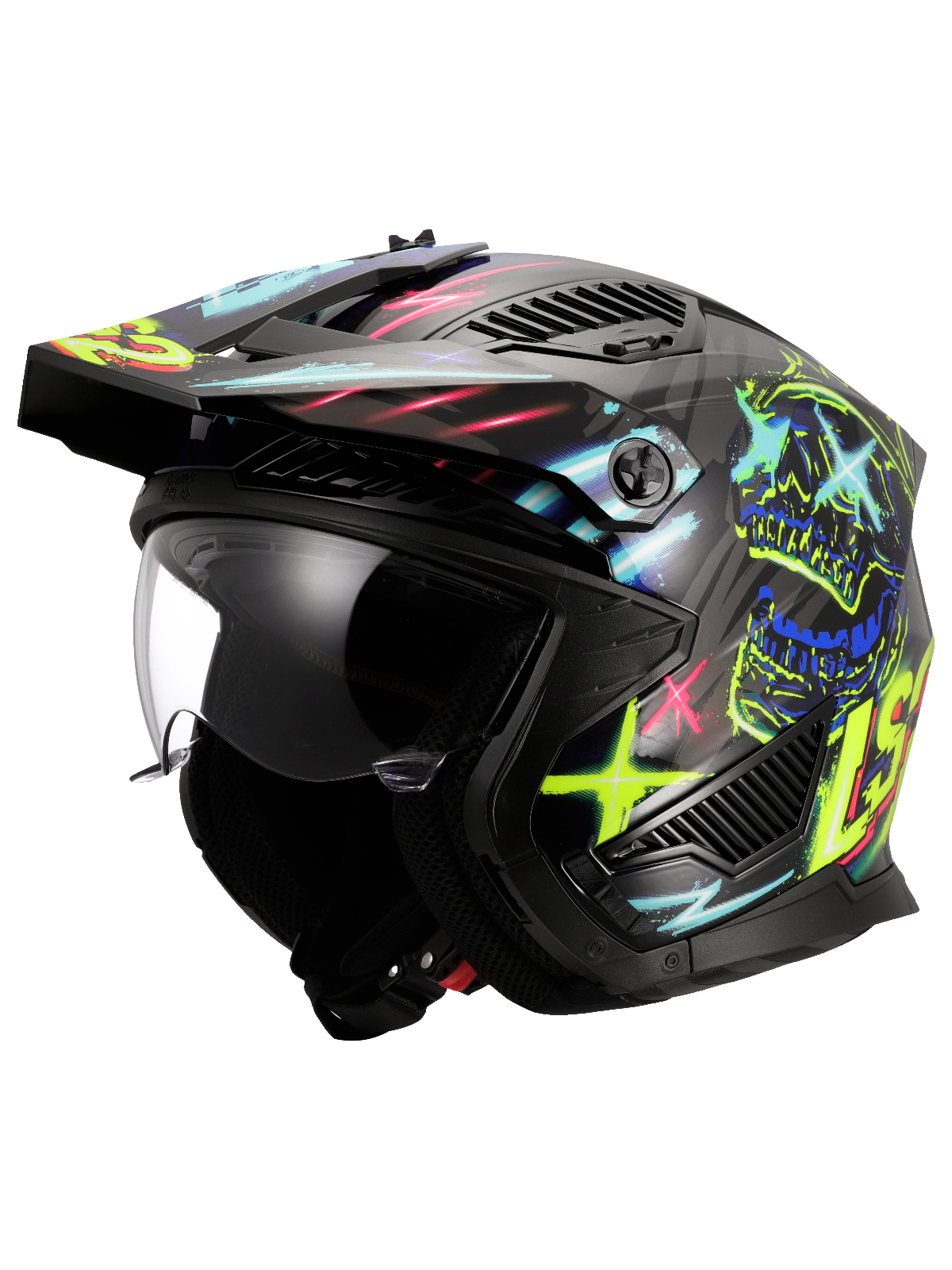 LS2 OF606 DRIFTER RAYZ BLACK BLUE-06 9 LS2 OF606 DRIFTER RAYZ BLACK BLUE-06 9