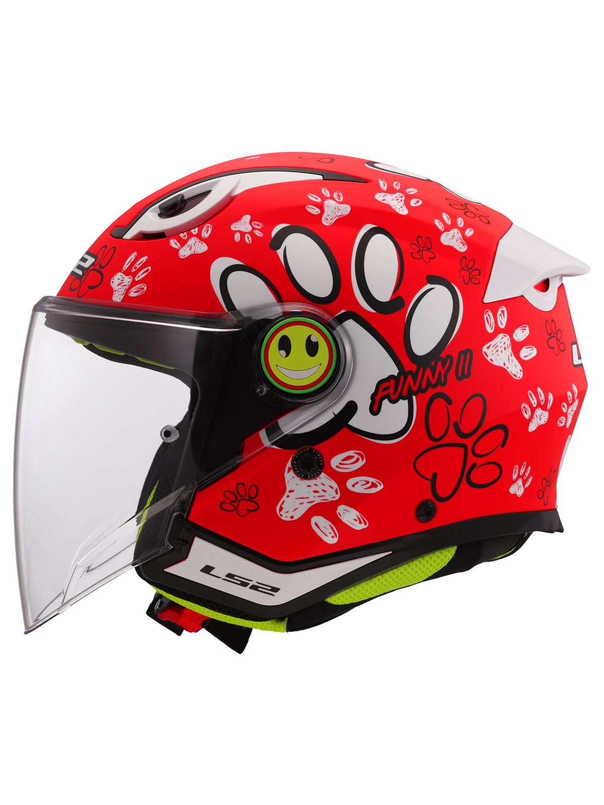 LS2 OF622 FUNNY II PAWS RED 9