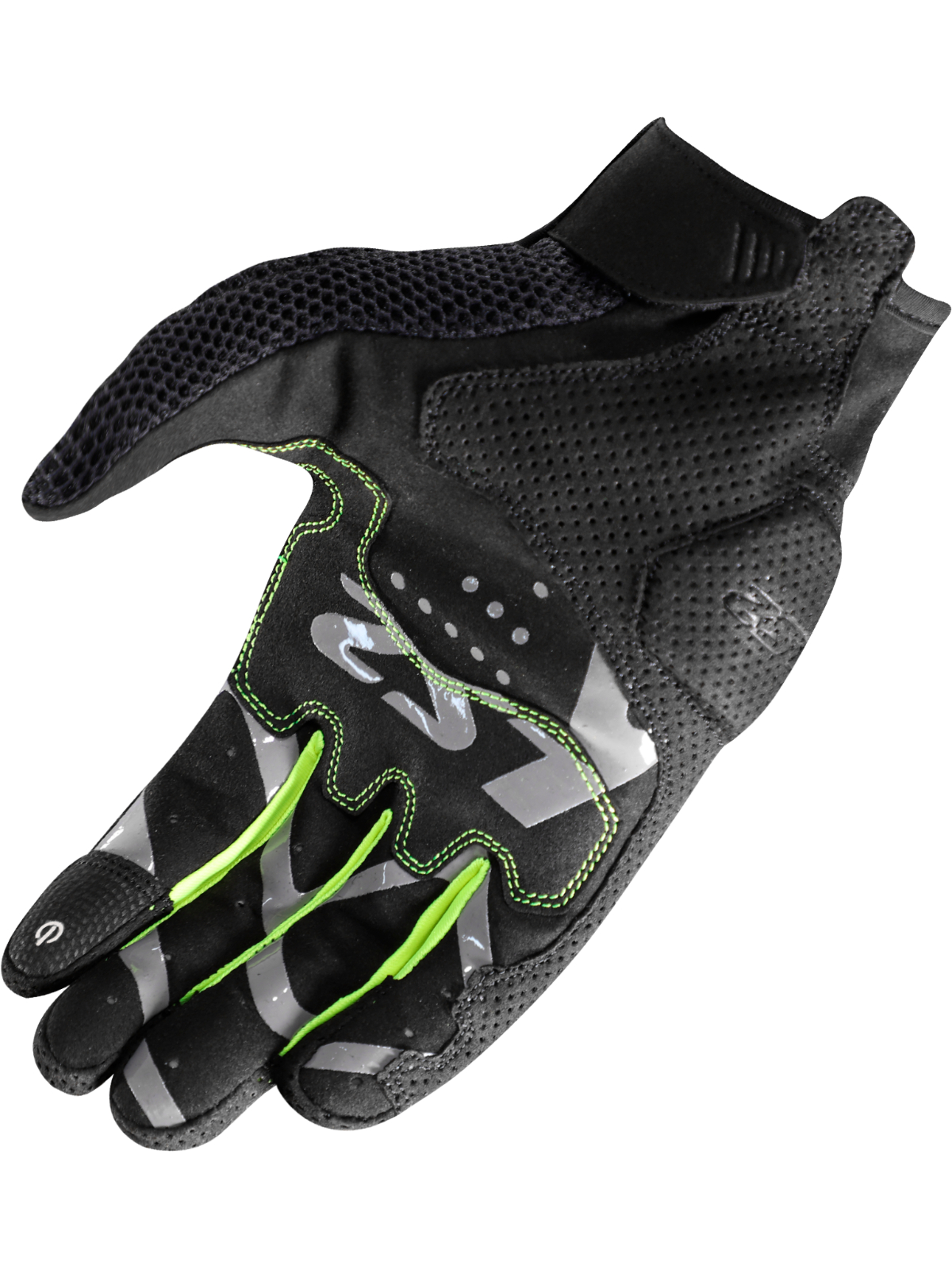 LS2 RAY II MAN GLOVES BLACK H-V YELLOW 1