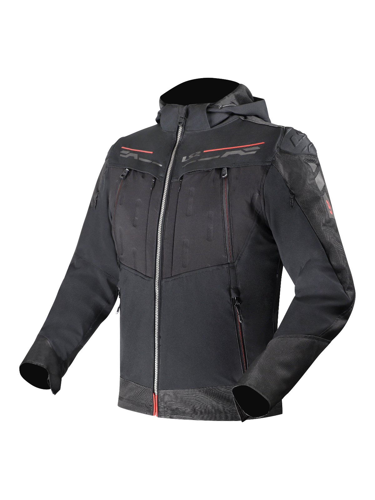 LS2 ZIRCONIUM EVO MAN JACKET BLACK RED