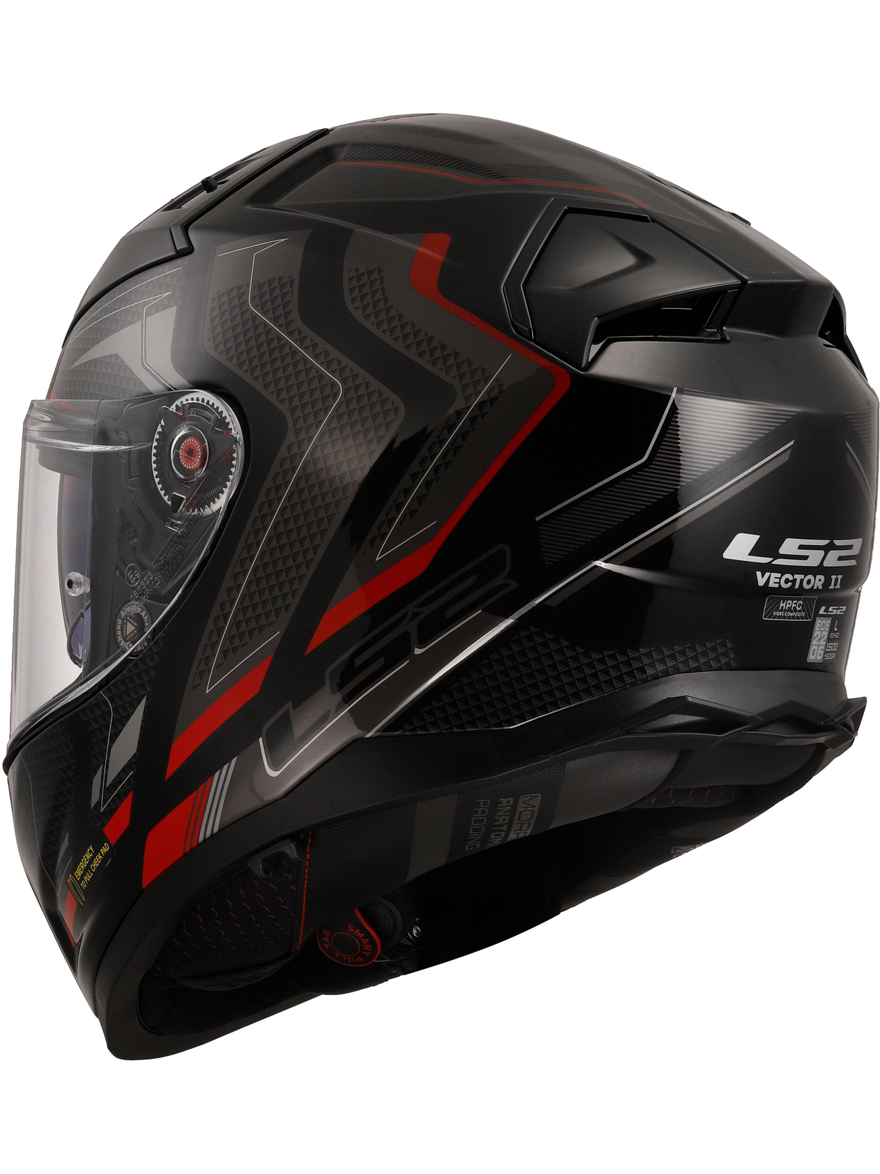 LS2 FF811 VECTOR II ALIZER BLACK RED-06 3