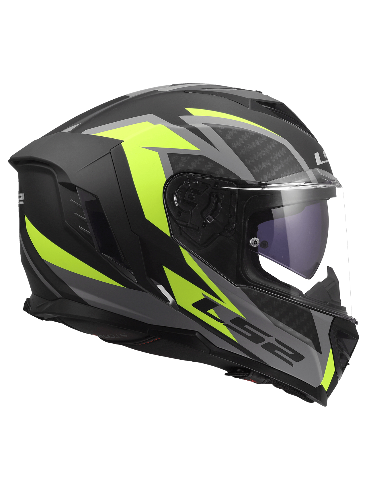 LS2 FF818 STORM III DYNAMO BLACK H-V YELLOW 3 LS2 FF818 STORM III DYNAMO BLACK H-V YELLOW 3
