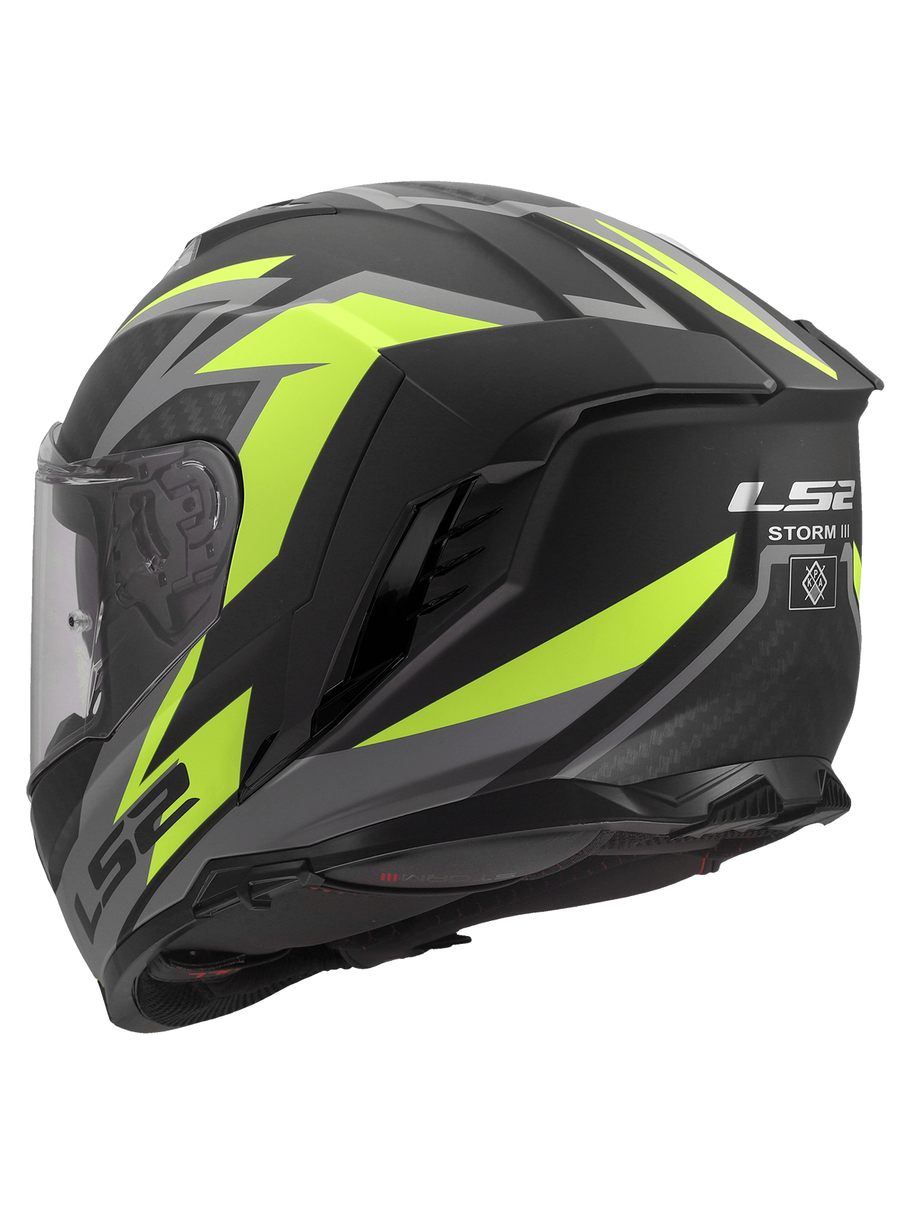 LS2 FF818 STORM III DYNAMO BLACK H-V YELLOW 4 LS2 FF818 STORM III DYNAMO BLACK H-V YELLOW 4